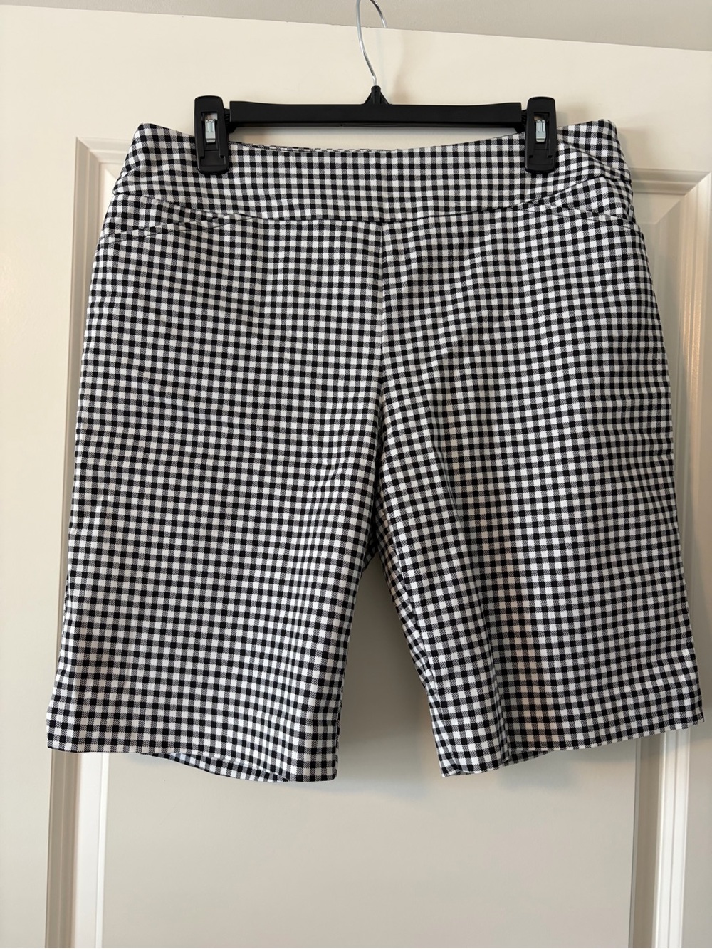 Studio Works Black and White Gingham Bermuda Shorts